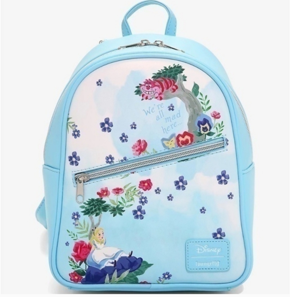 Loungefly Alice in Wonderland Disney Blue Mini Backpack